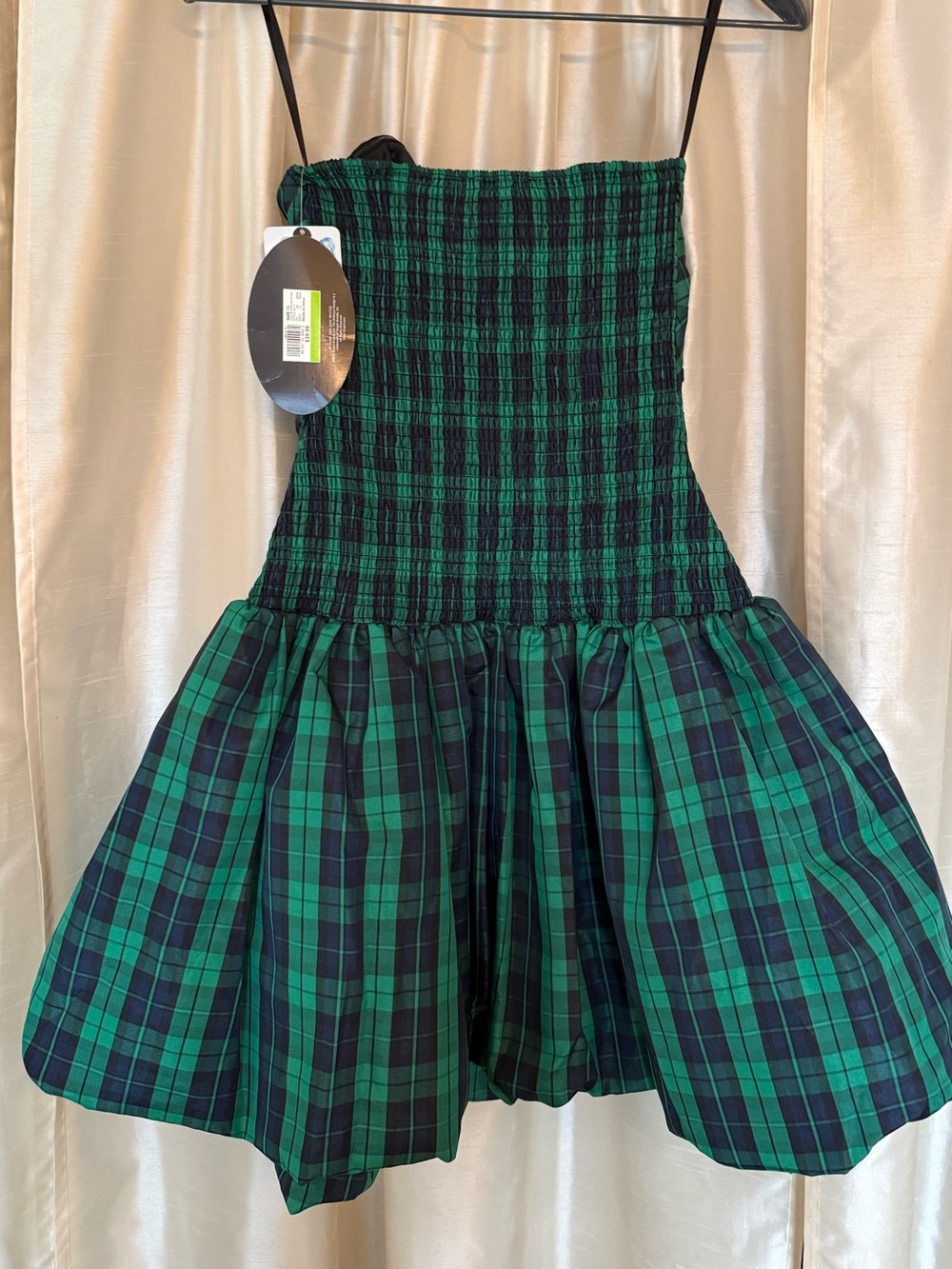 Luella Bartley for Target Green Plaid Strapless Bubble Dress NWT 13 - Picture 6 of 13